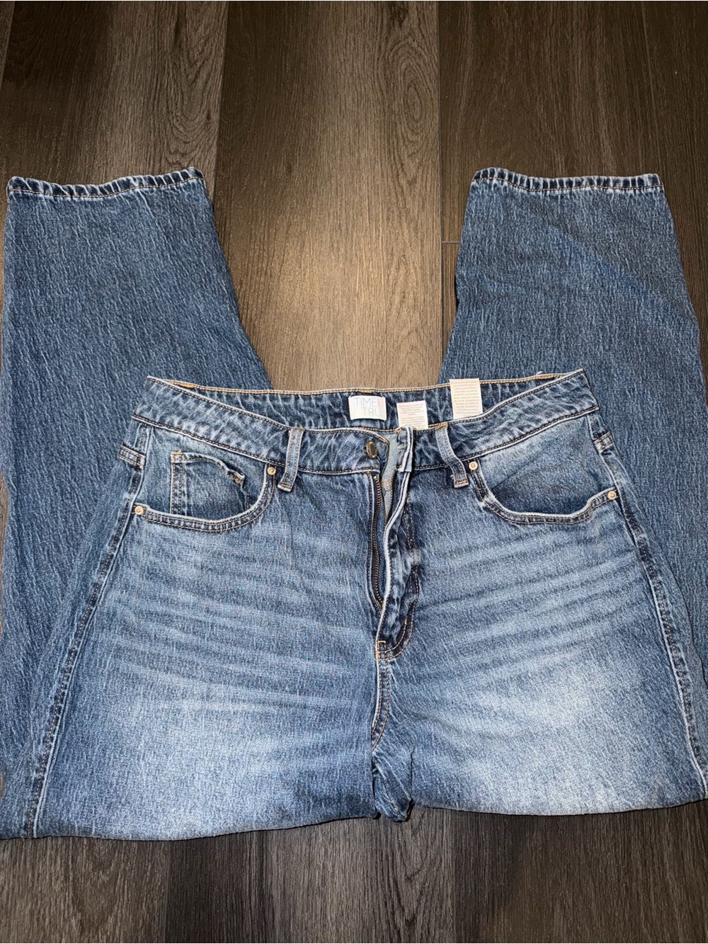 Time and Tru Women's Dark Blue High Rise Jeans